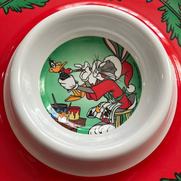 90s Vintage Bugs Bunny Donald Duck Serving Tray Plastic - Picture 3 of 7